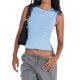 thumbnail image 1 of Lucakuins Camiseta sin mangas para mujer, cuello redondo, sin espalda, con cordones, chaleco de verano para fiesta en el club Lucakuins  moda, 1 of 6