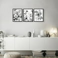 thumbnail image 3 of Hieng Abstract Canvas Black And White Wall Hieng,Floral Plant Wall Decor,Framed Watercolor Oil Painting Canvas Print,Decorations For Bedroom,Farmhouse Bathroom Decor,Set Of 3pc Ready To Hang, 3 of 6