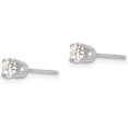thumbnail image 2 of 14k White Gold 3.75.2mm CZ stud earrings - 5mm, 2 of 6