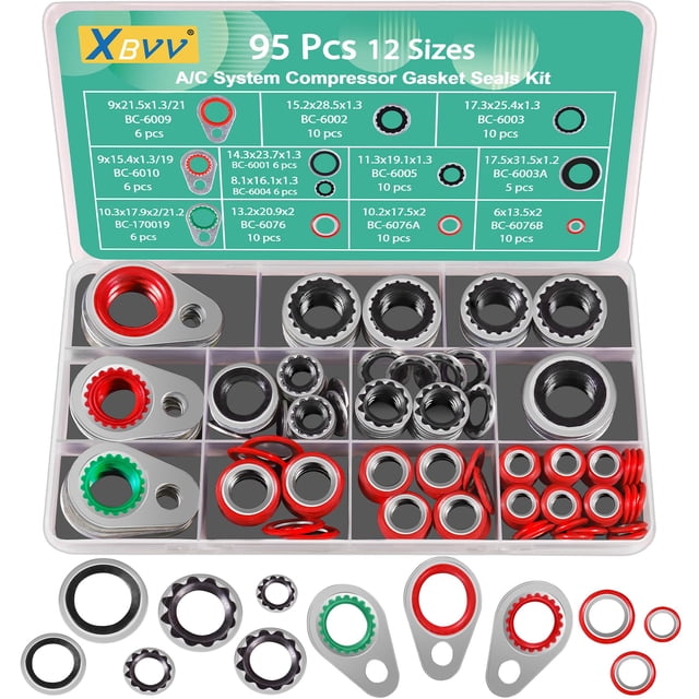 Kit de juntas de compresor para sistema de aire acondicionado XBVV, 95 piezas