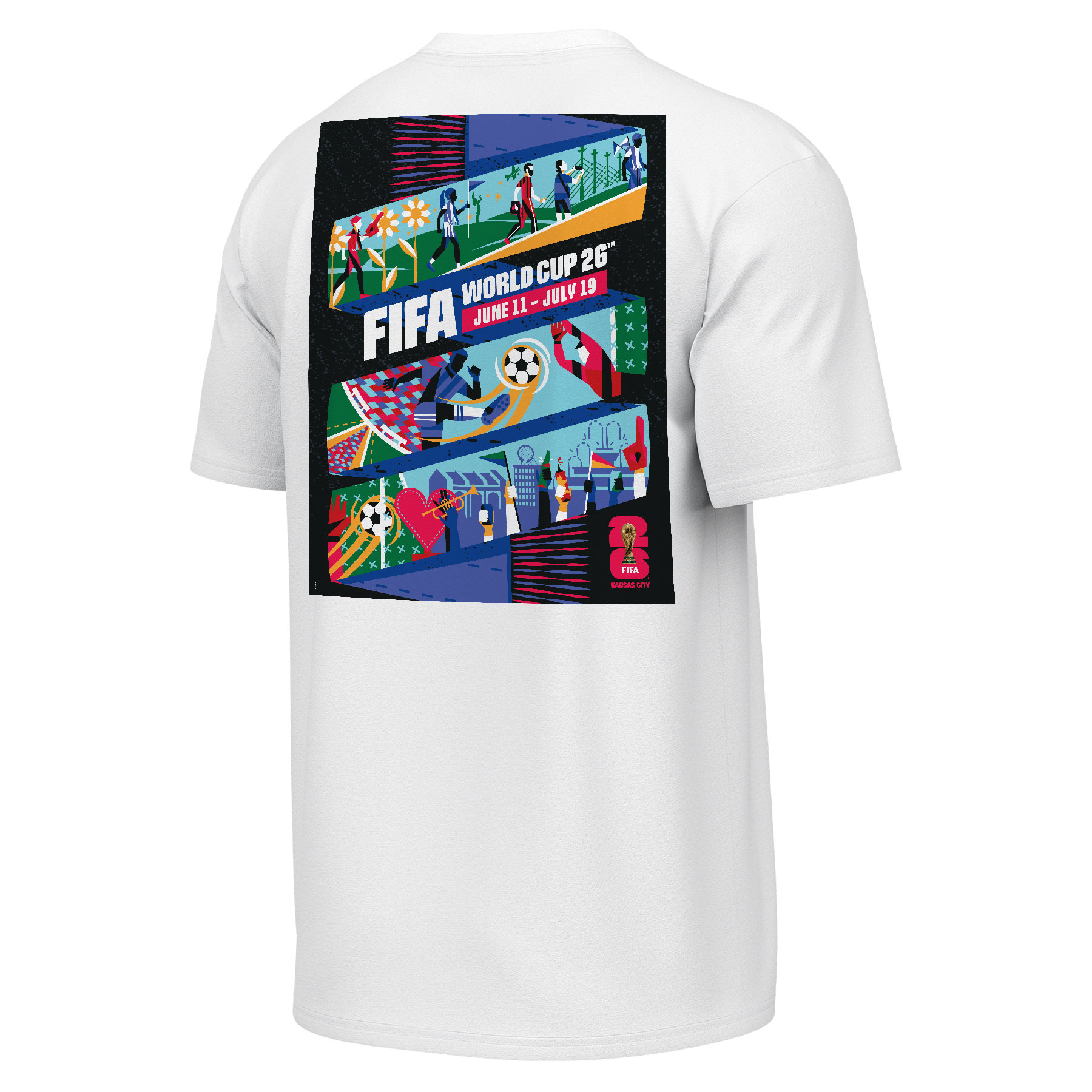 FIFA World Cup 2026 Tシャツ サッカー　ワールドカップ Men's Outerstuff White 2026 FIFA World Cup Kansas City Host City