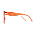 thumbnail image 4 of Womens Oversize Nerdy Round High Temple Horn Rim Sunglasses Light Red Smoke, 4 of 4