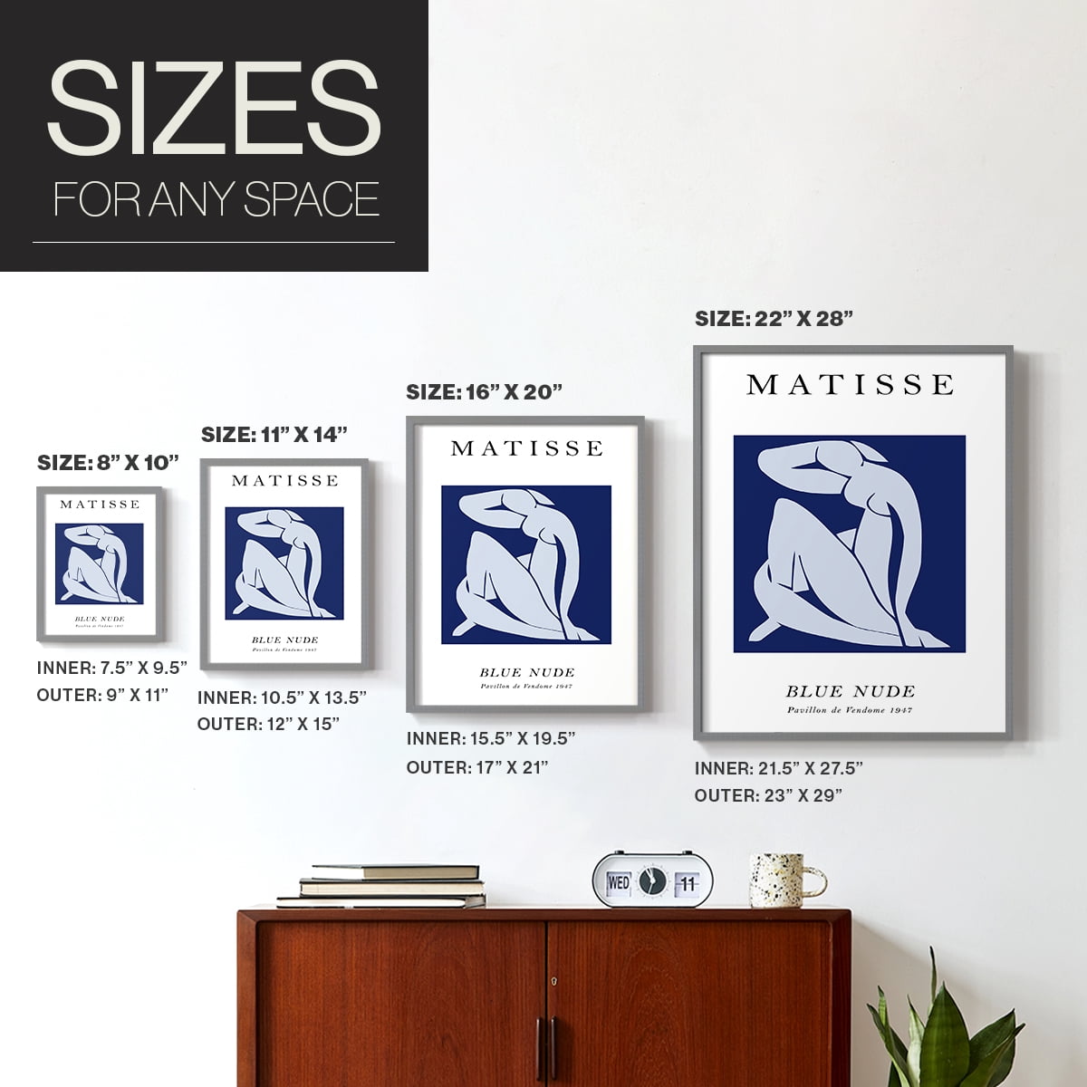 Matisse CCXCVII in Solid Wood 11 x 14 Framed Print