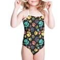 thumbnail image 2 of SEANATIVE Colorful Paws One Piece Bathing Suit Quick Dry Hawaii Swimsuit Girls Size 9-10 Years Skin-Friendly Beach Sleeveless Swimwear, 2 of 5