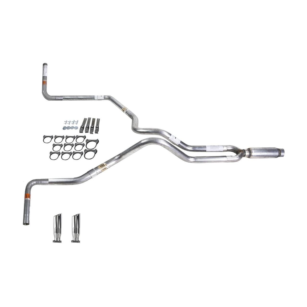 F150 8794 dual exhaust 2.5 MA pipe Glass Pack muffler RC Tip Side Exit