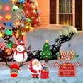 thumbnail image 4 of Christmas Decorations 6pcs Lawn Multicolor Garden Easy To Install ABS + Corrugated Paper Santa Claus And Elf  Yard Signs, 4 of 8
