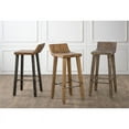 thumbnail image 6 of Home Square 1.75" Reclaimed Elm Wood Low Back Barstool in Honey Brown - Set of 2, 6 of 6