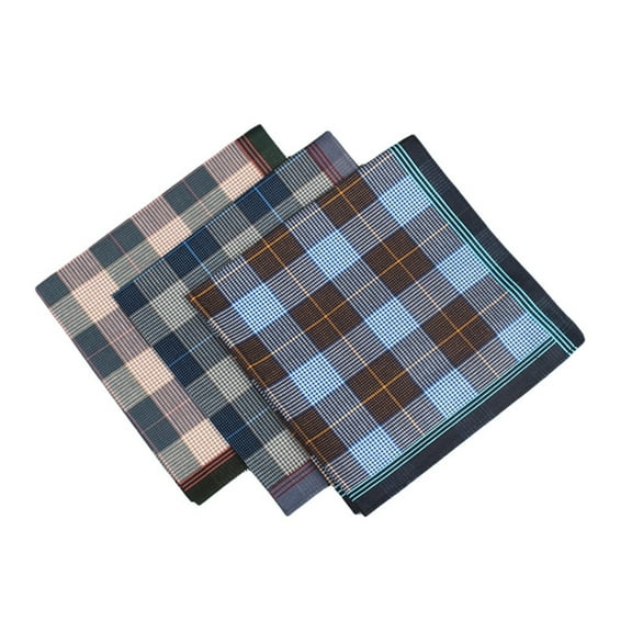 Necvior Portable Lattice Pattern Handkerchief Pocket Square 40x40cm Pocket Hankies