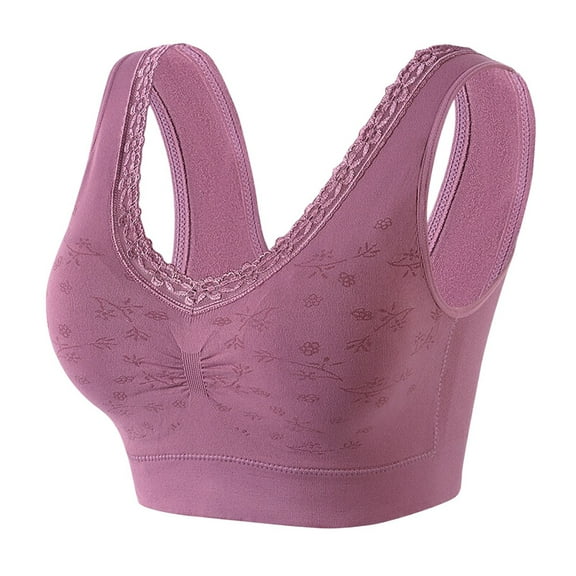 Bras for Women,Seamless Soft Cup Sports Bra for Yoga Sleep and Daily Comfort with Adjustable Support,Sports Bras for Women,Red,3XL