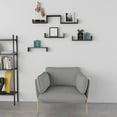 thumbnail image 5 of 3PCS Floating Display Shelves Ledge Bookshelf Wall Mount Storage Home Decor Black, 5 of 6
