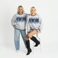 thumbnail image 6 of Women's Gameday Couture Gray Penn State Nittany Lions Oversized Showdown Ringer Stripe Sweatshirt, 6 of 6