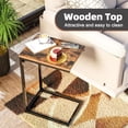 thumbnail image 3 of C-Shaped Side Table for Couch - Modern End Table with Metal Frame, 3 of 8