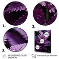 thumbnail image 3 of Designart "Amethyst Shadows Prupel Ferns wall art" Floral & Botanical Floater Framed Canvas Wall Art, 3 of 7