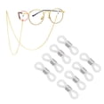 thumbnail image 3 of 100pcs DIY Silicone Glasses Chain Fixing Ring Spring Buckle Adjustable Non-slip Ring Eyeglasses Accessories (Silver), 3 of 8