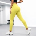 thumbnail image 2 of Mnuaqn Anti Cellulite Compression 3D Leggings Women Butt Lifting Tummy Control with Resistance Bands Gym Yoga Pants Yellow for Size S, 2 of 7