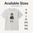thumbnail image 2 of Preppy Teddy Bear Graphic T-Shirt Women's Unisex Cotton Crewneck Tee Retro Bear Print Short Sleeve, 2 of 9