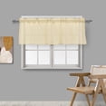 thumbnail image 3 of AMLESO Semi Valances Rod Pocket Light ing Straight Drapery Breathable Polyester Lightweight Short Curtains for Office Kitchen Balconies Light Yellow, 3 of 8