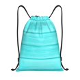 thumbnail image 1 of Xecao Turquoise Wooden Pattern Sports Drawstring Backpack - String Swim Gym Bag with Wet Proof Pocket for Women&Men-Medium, 1 of 6