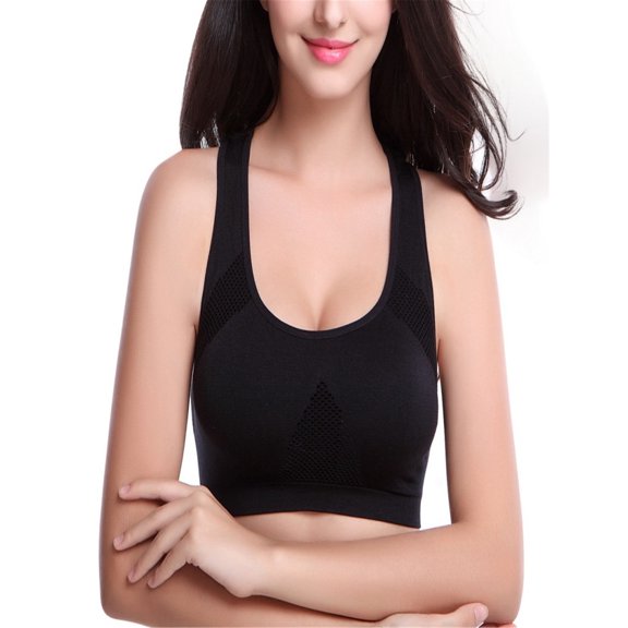 Women Professional Absorb Sweat Top Sports Bra Mesh breathable Bra Push Up Padded Running Gym Fitness Top