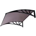 thumbnail image 1 of VIVOHOME Polycarbonate Window Door Awning Canopy Brown with Black Bracket 40 Inch x 40 Inch, 1 of 10
