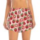 thumbnail image 2 of Balery Cute Strawberry Pantalones cortos deportivos para mujer con forro y dos bolsillos, elásticos, para entrenamiento, gimnasio, yoga-Small, 2 of 7