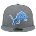 thumbnail image 2 of Men's New Era Gray Detroit Lions Omaha 59FIFTY Fitted Hat, 2 of 6