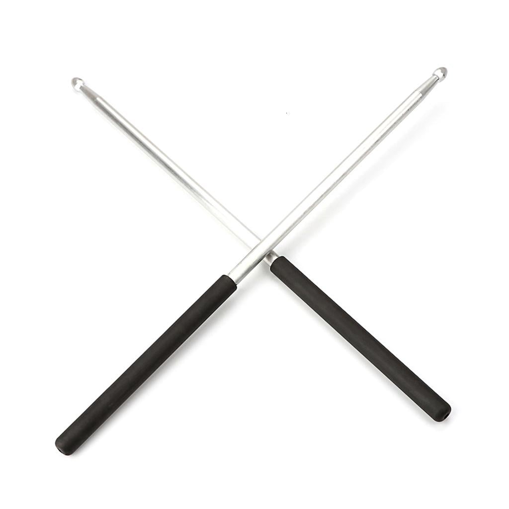 Yihuala 1 Pairs 5A Aluminum Alloy Drumsticks Simple Metal Drum Sticks Percussion Accessories Drummer Gifts for Adults