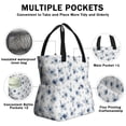 thumbnail image 3 of Pioneer Flower Floral Print Pattern Drawstring Lunch Bag Women - Drawstring Lunch Bag Insulated for Work Office - Stain-Resistant Large Lunchbags for Women with Multi-Pockets, 3 of 6