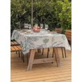 thumbnail image 3 of Outdoor Tablecloth with Umbrella Hole for Patio/Picnic/Party/Camping, Turtle Coastal Waterproof Table Cloth Rectangle Table Cover Washable, Nautical Summer Beach Coral Jellyfish Rustic (60"x 84"), 3 of 8