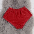 thumbnail image 3 of Daqian Womens Plus Size Shorts Women's Velvet Sexy Stain Pajamas Bowknot Shorts Plus Size Shorts for Women Red XXXL(XXXL), 3 of 4