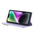 thumbnail image 5 of ELEHOLD for iPhone 14 Wallet Case,Card Slot Zipper Purse Adjustable Crossbody Strap Stand Function Leather Wallet Case for iPhone 14  6.1 inch,Purple, 5 of 8
