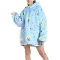 thumbnail image 1 of ZAXARRA Chandail à Capuche Universel Chaud Mode Impression Laine de Vison Vêtements de Maison, 1 of 6