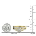 thumbnail image 5 of Dazzlingrock Collection Round White Diamond Cluster Style Engagement Ring Set for Women (0.13 ctw, Color I-J, Clarity I1-I2) in 14K Yellow Gold, Size 8.5, 5 of 6