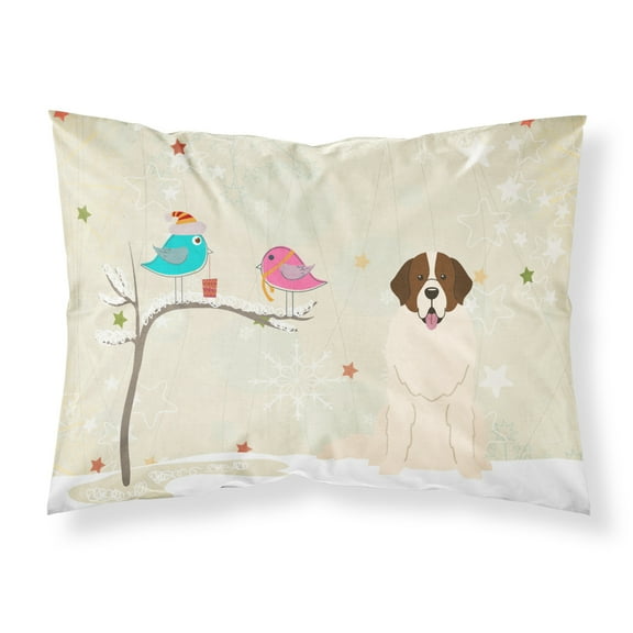 Christmas Presents between Friends Moscow Watchdog Fabric Standard Pillowcase