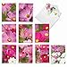 thumbnail image 3 of The Best Card Company - 10 Blank Note Cards with Flowers (4 x 5.12 Inch) - Floral Notecards, All Occasion Boxed Assortment - Cosmos-Politan M6029, 3 of 4