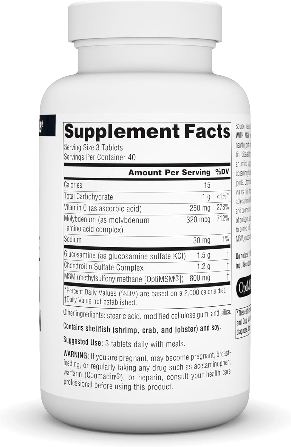Source Naturals Glucosamine Chondroitin Complex With MSM, 120 Tablets