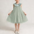 thumbnail image 4 of Dxzfnsa Princess Girls Dresses Girls Fashion Halter Neck Sleeveless Solid Color A-line Mesh Dresses Summer Comfortable Flared Swing Dresses, 4 of 5