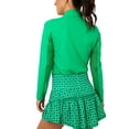 thumbnail image 5 of IBKUL Adult Female Solid Long Sleeve Mock Neck Top, Color: Green, Size: 2XL, 5 of 7