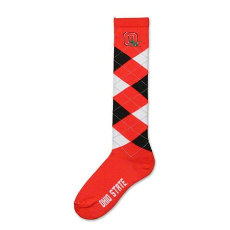 NCAA - Ohio State Buckeyes Women's Knee High Argyle Socks
