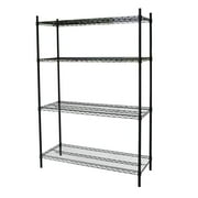 Wire Shelving Units Nati Llc Steel Core Black Wire 54 Inch 4 Shelf Shelving Unit