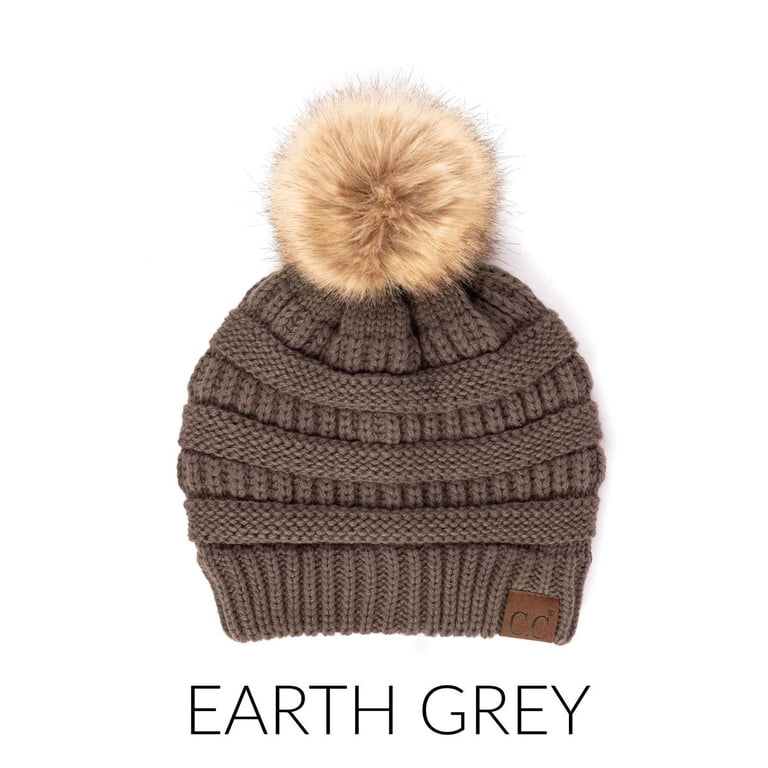 ?Women Brown Winter Pom Pom Beanie Hat with Warm Fleece Lined XL Amazon.com: PIOZAED Women main image 4