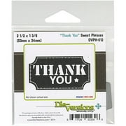 Die-Versions Sweet Phrases Die-Thank You, 2.5"X1.3"