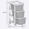 thumbnail image 4 of Cajonero Apariencia Rattan 3 Gavetas Altas Con 4 Ruedas RIMAX Rattan 3 gavetas, 4 of 4