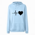 thumbnail image 4 of Godom Womens Graphic Hoodies Drawstring Long Sleeve Sweatshirt with Pocket Pullover, 4 of 4