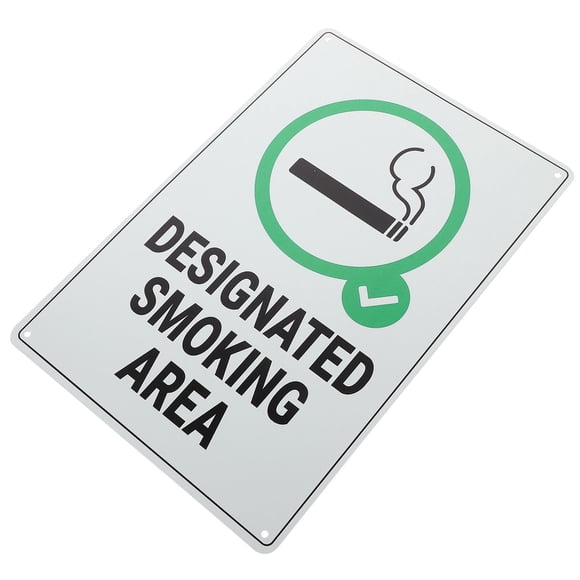 STRANDCHIC Sturdy Wall Sign Public Signboard Smoking Area Sign 1Pcs