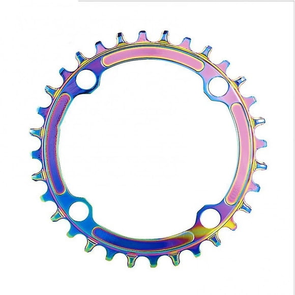 Plateau de Vélo Rond 32T/34T/36T/38T 104Bcd sous Vide, Plateau à Dents Larges, Pédalier de Chaîne, Vélo Pa