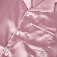 thumbnail image 5 of Usaibhir Girls Pajamas Satin Long Sleeve Sleepwear Set Silky Feel Pjs for Kids Ages 4 to 14, 5 of 11