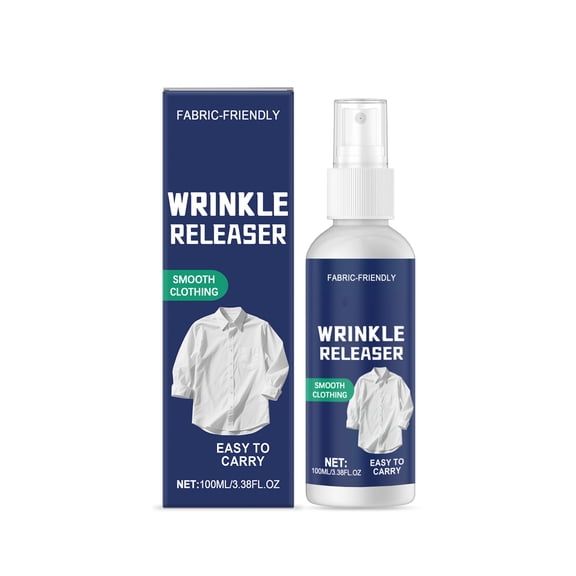 100ML Fabric-Friendly Clothing Wrinkle Releaser Spray, Quick-Smoothing Wrinkle Remover Spray, Easy-To-Carry Portable Clothing Wrinkle Spray, Gentle Fabric-Safe Wrinkle Smoothing Spray