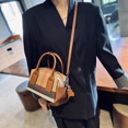 thumbnail image 5 of Bolso de mano a cuadros de cuero genuino para mujer, nuevo bolso de hombro de lujo de 2023, bolsos de diseñador de marca para mujer, 5 of 5