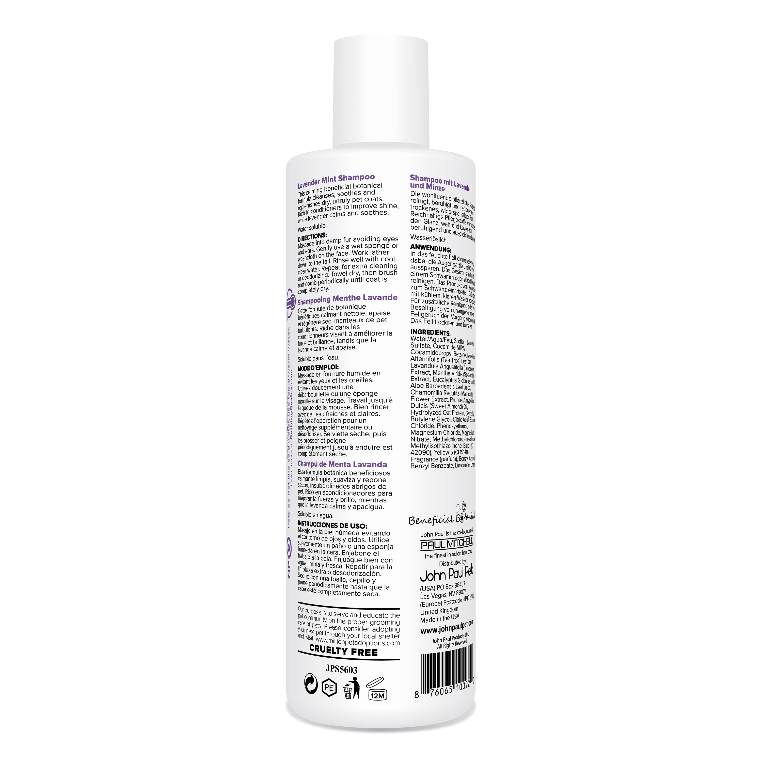 Dieb Gabel planen john paul pet lavender mint shampoo wählen Abstoßung